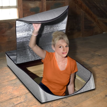 ICERUN Attic Door Insulation Cover,25" x 54" x 11" Attic Stairs Insulation Cover for Winter,Attic Insulation Cover for Summer Heat,Attic Tent Insulation Cover with Zipper Door,Attic Hatch Cover