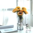 thumbnail image 2 of Sunflowers Artificial Flowers 6PCS Long Stem Silk Fall Flowers Realistic Fake Sunflowers Bouquets for Wedding Centerpieces Office Home Garden Halloween Decor（Navy Blue）, 2 of 5