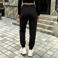 thumbnail image 4 of Lmnyox Toddler Kid's Sweatpants Fashion Elastic Waist Cuffed Pants Plain Athletic Trousers with Pockets, 4 of 6
