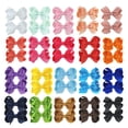 thumbnail image 1 of 40 Pieces 3" Hair Bows Baby Girls Alligator Clips Grosgrain Ribbon Barrettes For Babies Fine Hair Toddlers Teens Gifts In Pairs, 1 of 7