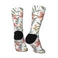 thumbnail image 5 of Uemuo Lilies Flowers Pattern Women's Crew Socks, Soft Durable Breathable Moisture-Wicking with Odor Control Cotton socks, 5 of 9
