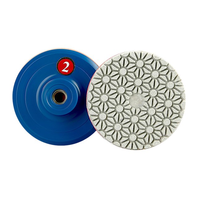Almencla Roue Abrasive Tampons de Polissage de Pierre, Outil de Polissage de Pierre Polyvalent, Disques de Broyage de Marbre Robustes Disque de Ponçage 3 Pouces Étape 2