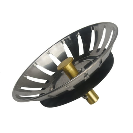 

Stainless Steel Kitchen Sink Strainer Waste Plug Food Filter Rubber Plug
