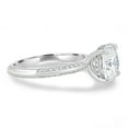 thumbnail image 3 of ESTE ORIGIN 3.50Ct Round Cut Lab-Grown Diamond Solitaire Engagement Ring – Knife Edge Pavé Band, Hidden Halo in 14K White Gold for Women, 3 of 7
