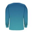 thumbnail image 4 of Kaemgyyd Womens Tops Long Sleeve Fall Shirts Gradient Notch V Neck Tunic Shirt Fashion Pleated Flowy Dressy Casual Blouses, 4 of 5