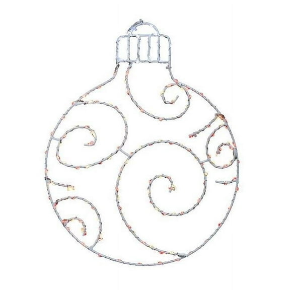 Celebrations 9096177 15 in. LED Ornament Silhouette Hanging Decor, Red & White