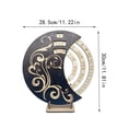 thumbnail image 3 of TIMIFIS Circular Rotating Calendar Wooden Perpetual Calendar Circular Rotating Calendar Calendar Table Wooden Calendar Handicrafts Decorative Ornaments Pendants Home Decor, 3 of 5