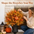 thumbnail image 2 of 2PC Artificial Fall Pumpkin Tree Stakes Outdoor Autumn Decor with Orange Foliage & Gourds, Seasonal Garden Plant for Porch Entryway, 4ft (1PC), 2 of 10