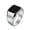 Silver, variant on Mens Stainless Steel Square Gemstone Signet Ring Setting with Black Onyx Classic Wedding Band Rings Gift Gold Size 13