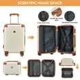 thumbnail image 4 of Joyway 3 Piece Luggage Set with Spinner Wheels Carry-On Suitcase Makeup Case and Crossbody Bag, 4 of 7