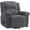 Dark Gray, variant on Corduroy Manual Recliner Chair with Pillow Top Arms, Thick Padding and Side Pocket, Brown