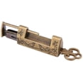 thumbnail image 2 of Candado chino vintage Candado de flor tradicional chino Mini llave, estilo chino para muebles vintage Candado vintage (bronce). Afortunado Sencillez, 2 of 4