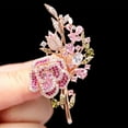 thumbnail image 3 of Pins Korea Heavy Industries Micro-Inlaid Color Zirconium Corsage Temperament Flower Zircon Pin Dinner Dress Accessories Rose Brooch Women, 3 of 9