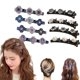 thumbnail image 1 of Pinzas para el cabello trenzadas con piedras de cristal brillantes, pinzas para el cabello con diamantes de imitación pequeñas, pinzas para el cabello trenzadas para mujeres (8 piezas-A), 1 of 7