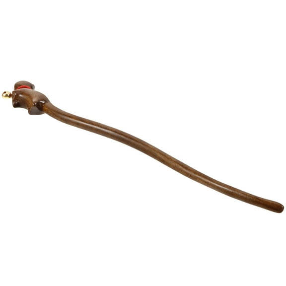 NICEXMAS Updo Chignon Pin Wooden Hairpin Brown Long Tail Design 1Pack Teen Girls