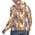 thumbnail image 6 of Pofeuu Cat Paw (2) Print Mens Casual Hooded Collar Drawstring Hoodies Pullover Sweatshirts Casual Long Sleeve Shirts-Large, 6 of 7