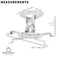 thumbnail image 3 of VIVO Universal Adjustable Ceiling Projector Theater Mount White | Extending Arms, 3 of 9