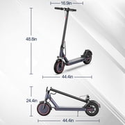 ALLOWEEK A1 electric scooter for adults, 10.5Ah battery up to 18 miles, 350W 19 mph, 10 solid tires no flats, UL2272, dual brakes, app, foldable