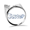 thumbnail image 1 of Anillo de compromiso de boda ajustable Unbranded Azul frente patrón, 1 of 3