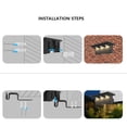 thumbnail image 2 of Inteprter Paquete de 2 luces de pared con energía solar IP65 Jardín Parque Porche Patio trasero Calzada Patio Pasarela Césped Carretera Escalera Iluminación y accesorios RGB Inteprter HA073742-02, 2 of 6