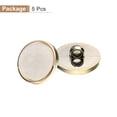 thumbnail image 3 of 10pcs 28L Gold White Faux Pearl Buttons 18mm 23/32" Dia 0.31" Thick Plastic Round Sewing Button Replacement Craft Fastener for Coats Clothing DIY Crafts Style Z, 3 of 7