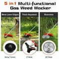 thumbnail image 5 of Seipouy 5 in 1 Lawn Mower,52CC 2-Stroke Gas Weed Trimmer,Cordless Hedge Trimmer,Brush Cutter,Handheld Chainsaw Weed Wacker with 1.2l Fuel Tank,2.3KW/8000-9500RPM, 5 of 9