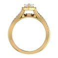 thumbnail image 3 of Wedding Ring Set for Women 14K Gold Pear Cut Criss Cross Halo Diamond Ring(Moissanite Center), 3 of 5