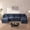 Navy, variant on LAKPS 3-Seat Sectional Sofa Couch, Cloud-Style Deep Seating Sleeper Sofa with Included Throw Pillows, Linen Upholstery, Modern Living Room Sofa, Cream White
