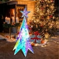 thumbnail image 6 of Sulaicai Lighted Prismatic Iridescent Christmas Tree with LED Lights, 20 Inch Iridescent Xmas Tree Indoor Christmas Decoration Party Holiday Desktop Tree for Home Decor, 6 of 9