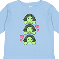thumbnail image 4 of Inktastic Turtle Lover Hearts Girls Long Sleeve Toddler T-Shirt, 4 of 5