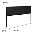 thumbnail image 6 of BizChair Metal Upholstered King Size Headboard in Black Fabric, 6 of 12