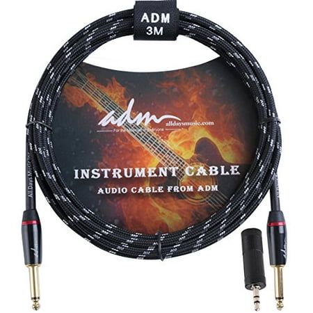 3M Noiseless Musical Instruments Electric Guitar & Bass Cable Amp Cord by (Best Speaker Cable For Guitar Amp)