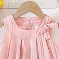 thumbnail image 6 of UAYOTSE Baby Girl Comfortable and Breathable Set Solid Color Bow Sleeveless Top Shorts Two Piece Set,Sizes 18-24 Months, 6 of 6