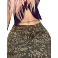 thumbnail image 3 of Biekopu Women Retro Style Skirt, Tawny Leaves Printed Pattern Low Waist Flowy Skirt, S/ M/ L, 3 of 6