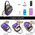 thumbnail image 6 of Women's Crossbody Handbags Shoulder Handbag Multi Pocket Crossbody Bag Purple Neon Waterfall, 6 of 7