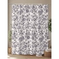 thumbnail image 4 of Spring Flowers Shower Curtain Set, Waterproof Shower Curtains for Bathroom, Farmhouse Purple Pastoral Floral Leaf Washable Fabric Cloth Bath Curtain for Bathtub Decoration with Hooks 60x72 Inches, 4 of 6