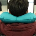 thumbnail image 4 of Inflatable Travel Pillow with Chin and Neck Support and a Velour Cover, 4 of 5