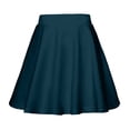 thumbnail image 2 of Tqcoqu Women's Basic Versatile Stretchy Flared Casual Mini Skater Skirt,Army Green,Women's S-XXL, 2 of 5