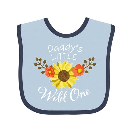 

Inktastic Daddy s Little Wild 1 with Beautiful Sunflower Gift Baby Boy or Baby Girl Bib
