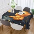 thumbnail image 5 of JSTEL Cat Kitten Astronaut Galaxy Table Cloth Rectangle 60 x 120 Inch Tablecloth Anti Wrinkle Table Cover for Dining Kitchen Parties, 5 of 6