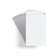 Staples Notepads, 8.5' x 14' (legal), Wide Ruled, White, 50 Sheets/Pad, Dozen Pads/Pack (58189)