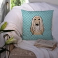 thumbnail image 3 of Dog Face Checkerboard Design Fabric Decorative Pillow, 3 of 4