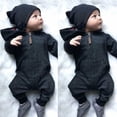 thumbnail image 6 of One opening Cute Newborn Infant Baby Boys Knit Hooded Romper Jumpsuit Bodysuit Clothes Outfits, 6 of 6