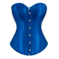 thumbnail image 1 of Corsé hasta la cintura deshuesada Cincher Bustier Top Botón frontal túnica sexy - Azul Zhivalor CPB-SSW2117-2, 1 of 5