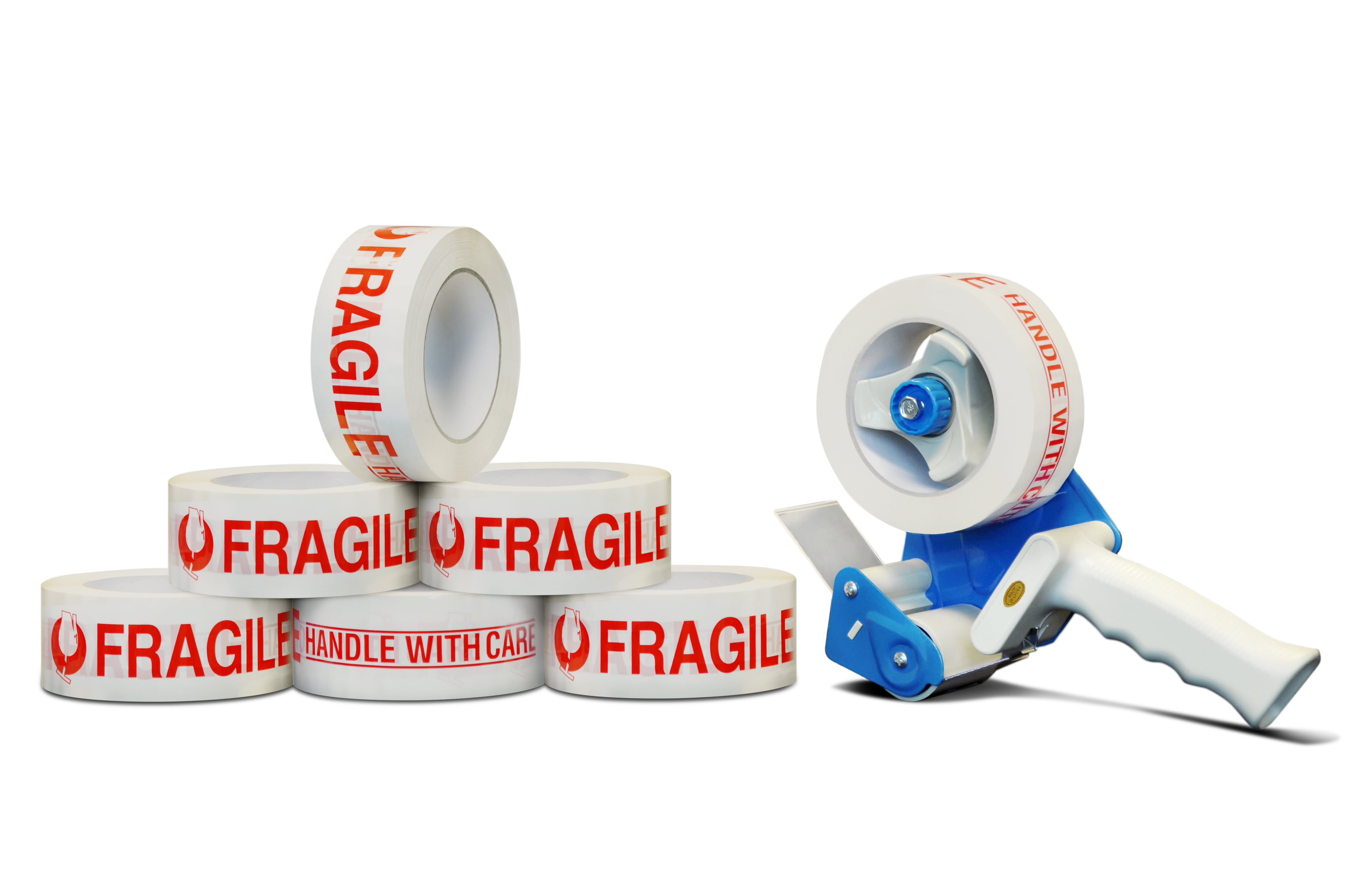 3" FRAGILE HANDLE WITH CARE Box Sealing Packing Tape 110 yards 2 Mil 1 Roll 