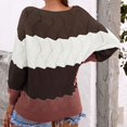 thumbnail image 5 of Vedolay Cardigan Sweaters for Women Turtleneck Long Sleeve Pullover Sweater Brown,S, 5 of 5