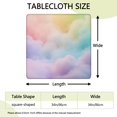 thumbnail image 2 of Soft Pastel Cloudscape Square Fitted Tablecloth with Elastic Edge,Square Table Cover,Washable Elastic Table Cover for Home Kitchen Party Decor 34"x34", 2 of 6