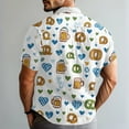 thumbnail image 4 of Domuza Oktoberfest Shirts for Men Casual Loose Fit Funny Print Beer Festival T Shirt Stylish Short Sleeve Button Up Lapel Tops White M, 4 of 4