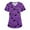 Purple_#03#729, variant on Homozy Halloween Ghost Womens Scrub Tops Short Sleeve Nurse Tops with Pockets Nurse Working Uniform Scrub Top Dark Purple 4XL