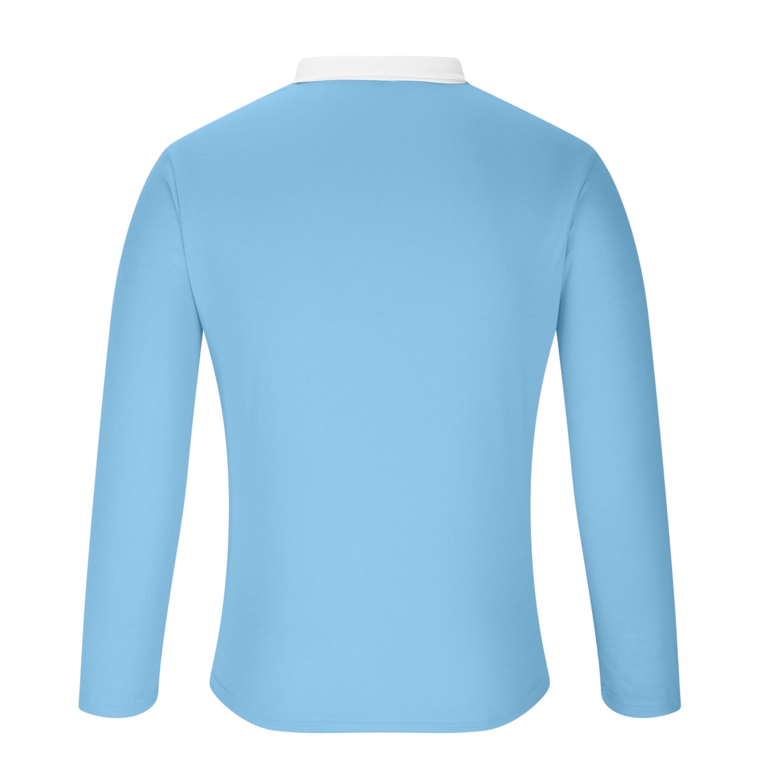 Rloper-Lop Long Sleeve Polo Shirts for Men Fashion Color Block